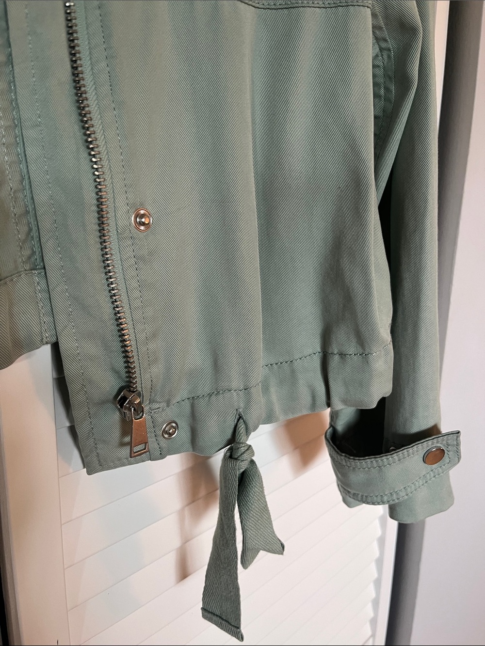LOFT Light Blue/Green Utility Jacket - Picture 4 of 8